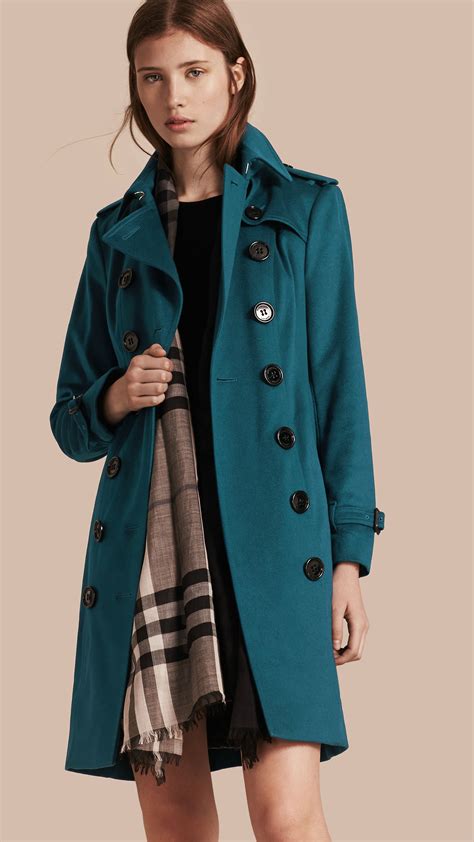 burberry trench coat flocked blue velvet|Burberry cashmere jacket.